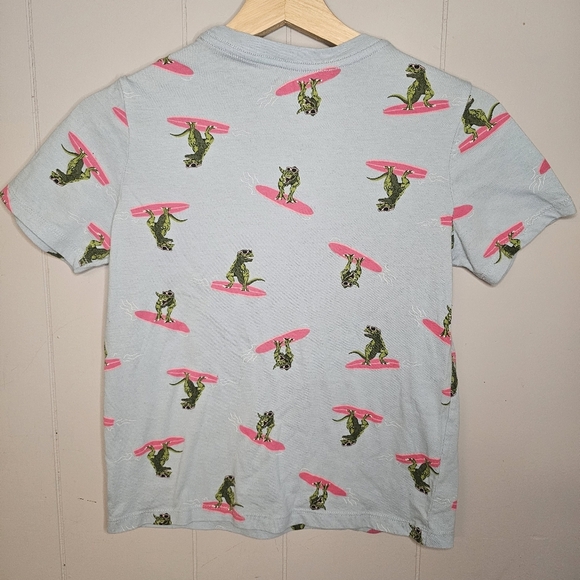 Boys Old Navy Blue T-shirt with Dinosaurs, Medium 8 - Picture 2 of 3
